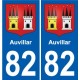 82 Septfonds coat of arms sticker plate stickers city