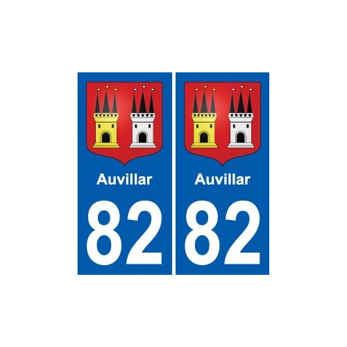 82 Septfonds coat of arms sticker plate stickers city