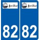 82 Auvillar logo autocollant plaque stickers ville