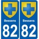 82 Septfonds wappen aufkleber typenschild aufkleber stadt