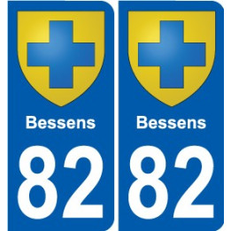 82 Septfonds coat of arms sticker plate stickers city