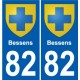 82 Bessens blason autocollant plaque stickers ville