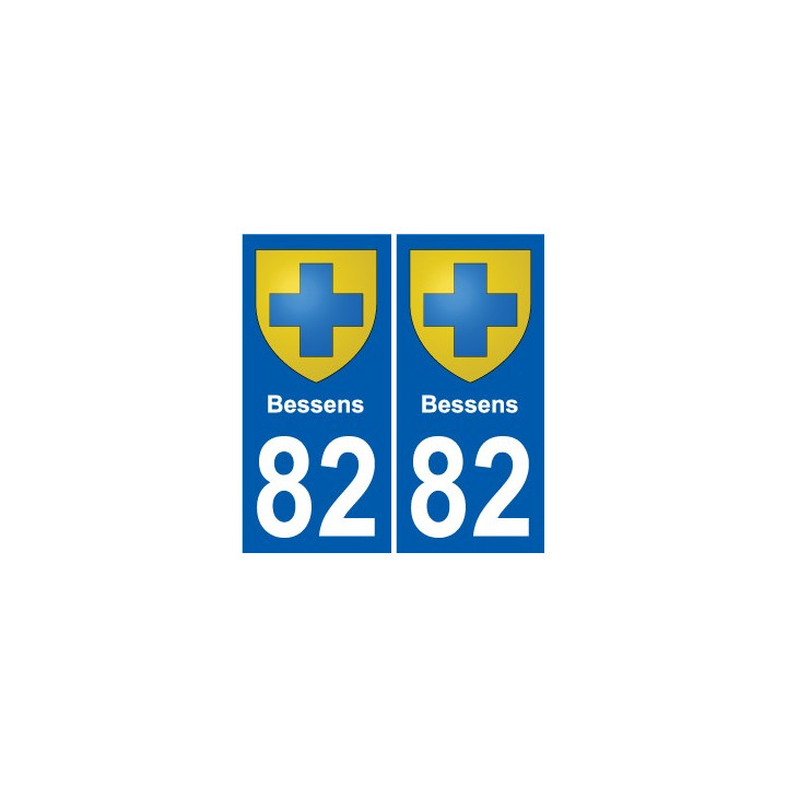82 Bessens blason autocollant plaque stickers ville
