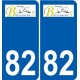 82 Bessens logo autocollant plaque immatriculation stickers ville