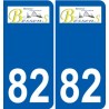 82 Bessens logo autocollant plaque immatriculation stickers ville