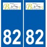 82 Bessens logo autocollant plaque stickers ville