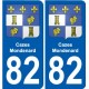 82 Septfonds coat of arms sticker plate stickers city