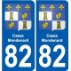 82 Septfonds wappen aufkleber typenschild aufkleber stadt