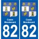 82 Cazes-Mondenard blason autocollant plaque stickers ville