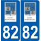 82 Cazes-Mondenard blason autocollant plaque stickers ville