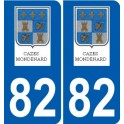 82 Septfonds coat of arms sticker plate stickers city