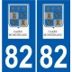 82 Cazes-Mondenard logo autocollant plaque stickers ville