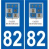 82 Cazes-Mondenard logo autocollant plaque stickers ville