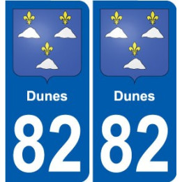 82 Dunes coat of arms sticker plate stickers city