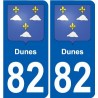 82 Septfonds escudo de armas de la etiqueta engomada de la placa de pegatinas de la ciudad