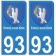 93 Rosny-sous-bois blason autocollant plaque stickers ville