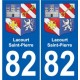 82 Septfonds stemma adesivo piastra adesivi città