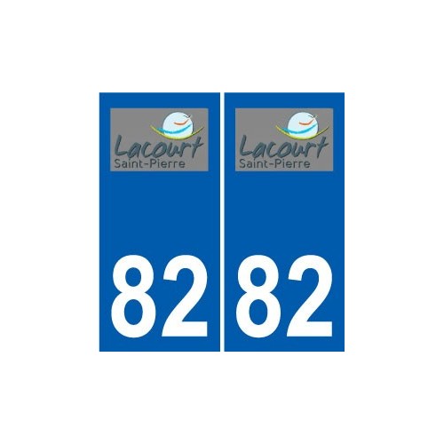 82 Lacourt-Saint-Pierre logo autocollant plaque stickers ville