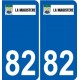 82 Lamagistère logo autocollant plaque stickers ville