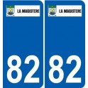 82 Lamagistère coat of arms sticker plate stickers city