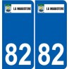 82 Lamagistère coat of arms sticker plate stickers city