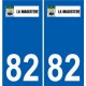 82 Lamagistère coat of arms sticker plate stickers city