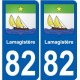 82 Lamagistère blason autocollant plaque stickers ville