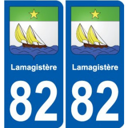 82 Lamagistère blason autocollant plaque stickers ville