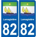 82 Lamagistère blason autocollant plaque stickers ville