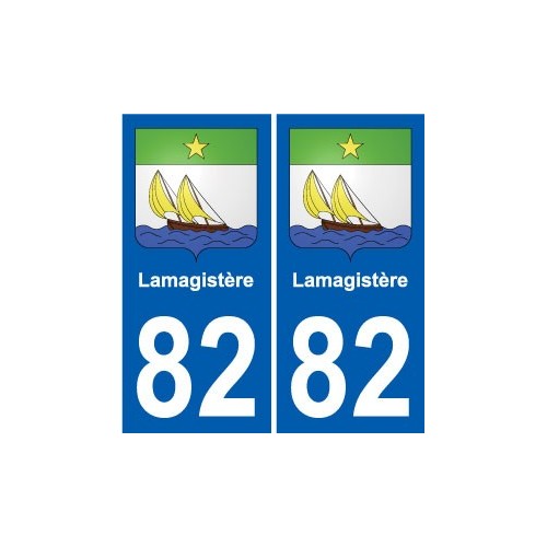 82 Septfonds stemma adesivo piastra adesivi città