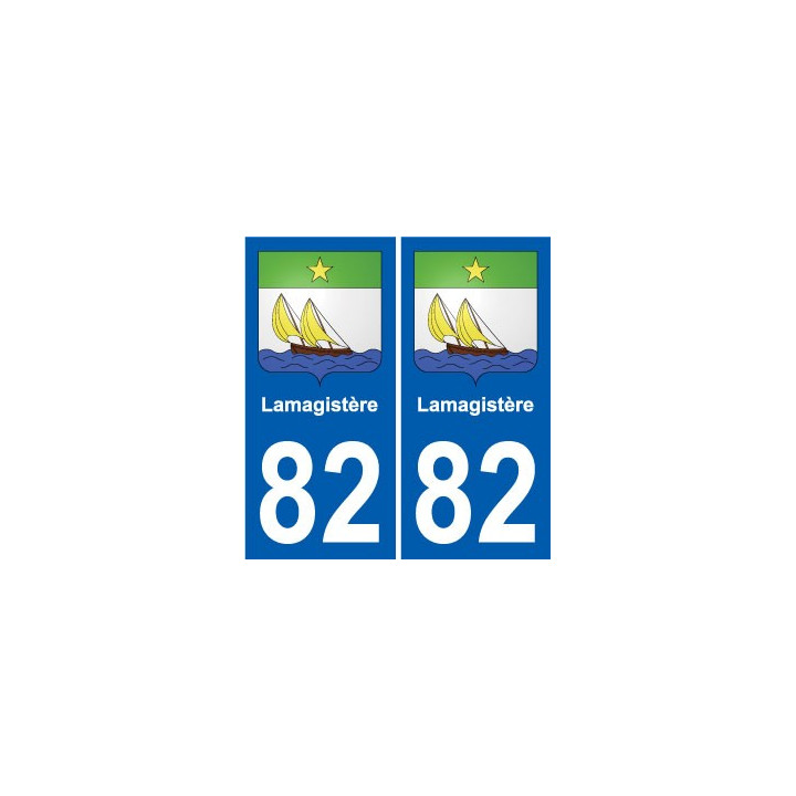 82 Lamagistère blason autocollant plaque stickers ville