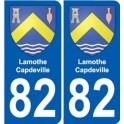 82 Lamothe-Capdeville blason autocollant plaque stickers ville