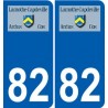 82 Lamothe-Capdeville logo autocollant plaque stickers ville
