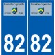 82 Lamothe-Capdeville logo autocollant plaque stickers ville
