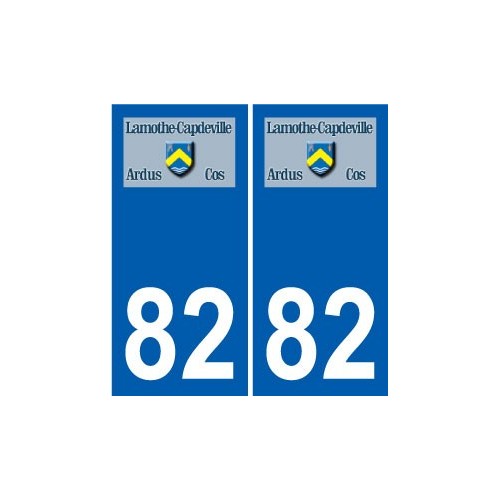 82 Septfonds coat of arms sticker plate stickers city