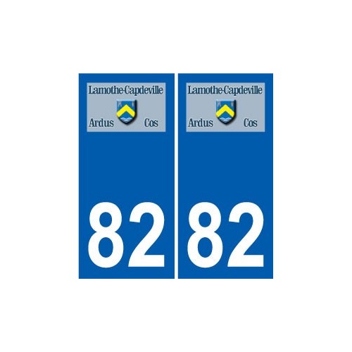 82 Lamothe-Capdeville logo autocollant plaque stickers ville