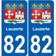 82 Septfonds stemma adesivo piastra adesivi città