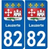 82 Septfonds stemma adesivo piastra adesivi città