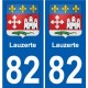 82 Septfonds stemma adesivo piastra adesivi città