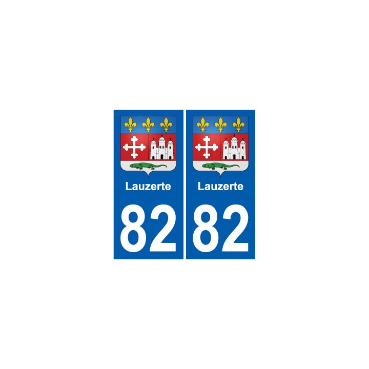 82 Lauzerte blason autocollant plaque stickers ville