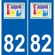 82 Septfonds wappen aufkleber typenschild aufkleber stadt
