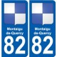 82 Montaigu-de-Quercy blason autocollant plaque stickers ville