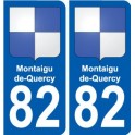 82 Montaigu-de-Quercy blason autocollant plaque stickers ville