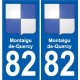 82 Montaigu-de-Quercy blason autocollant plaque stickers ville
