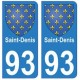 93 Saint-Denis blason autocollant plaque stickers ville