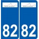82 Montaigu-de-Quercy logo autocollant plaque stickers ville