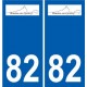 82 Montaigu-de-Quercy logo autocollant plaque stickers ville