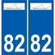 82 Montaigu-de-Quercy logo autocollant plaque stickers ville