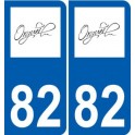82 Septfonds wappen aufkleber typenschild aufkleber stadt