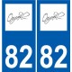 82 Orgueil logo autocollant plaque stickers ville